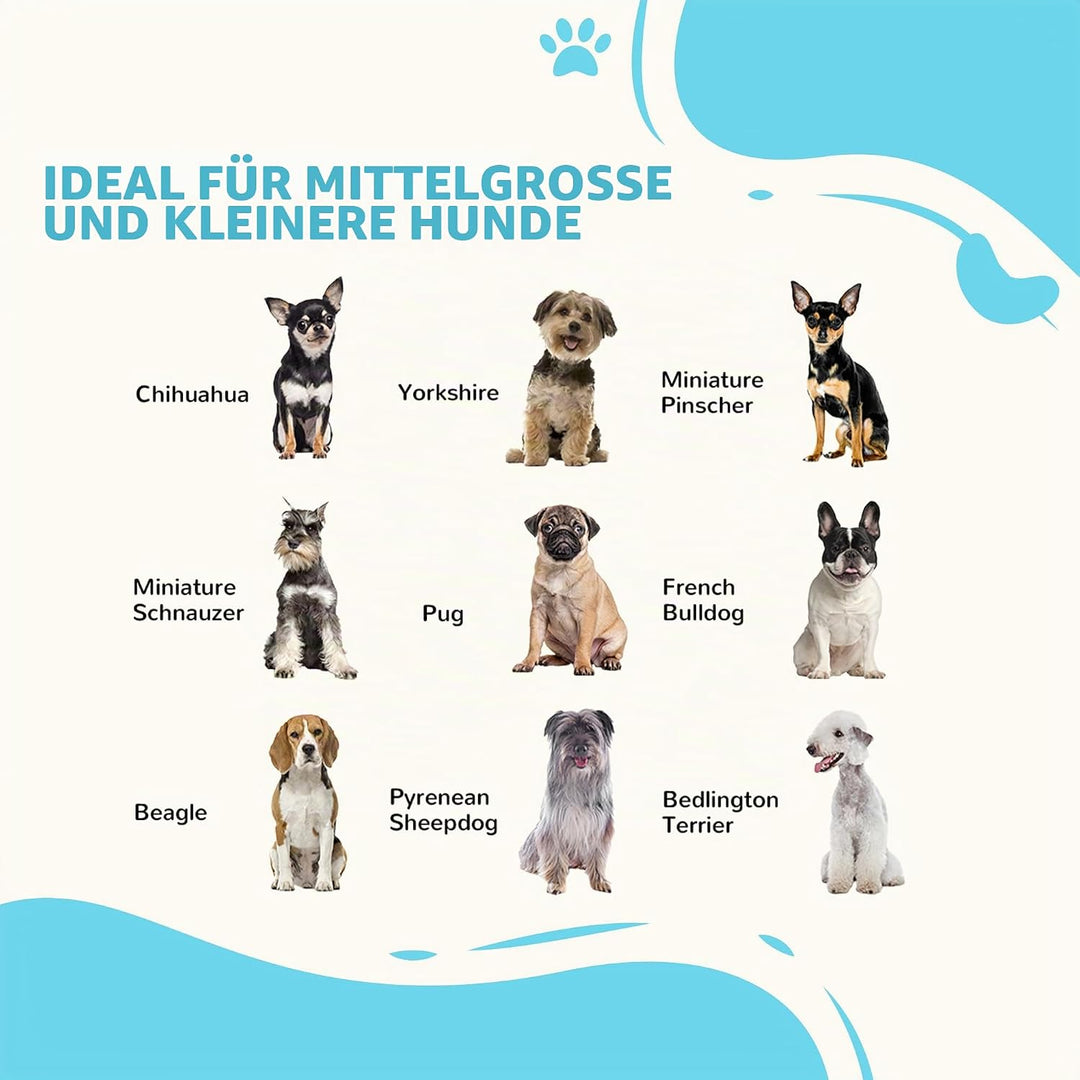 PawHut Absperrgitter Hund Freistehendes Schutzgitter mit Füssen 154 x 80 cm Hundegitter Klappbar Tre