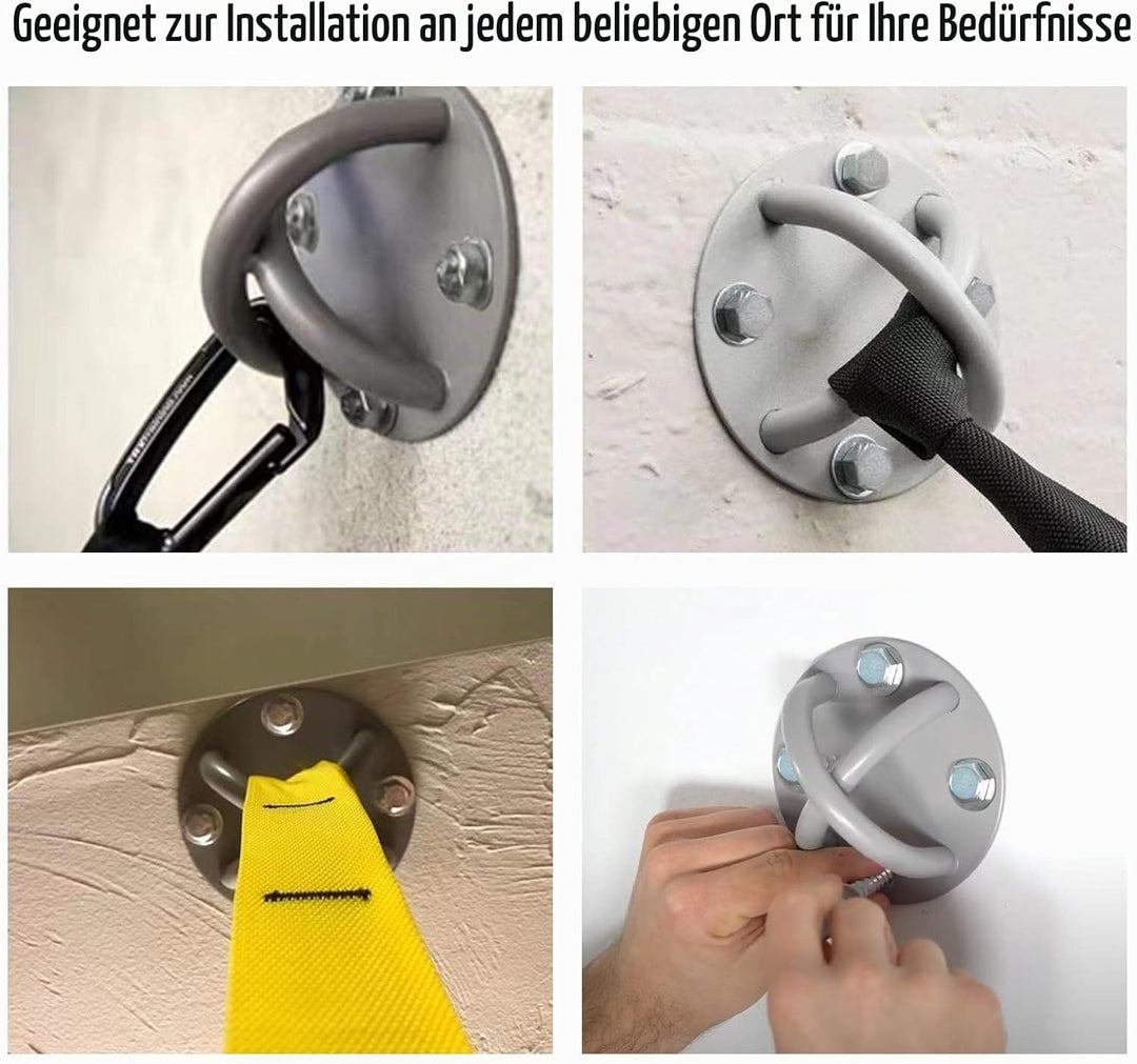 jiuzcare Suspension Trainer Mount Deckenhaken Hängesessel Wandanker Deckenhaken Schwerlast Wandhalte
