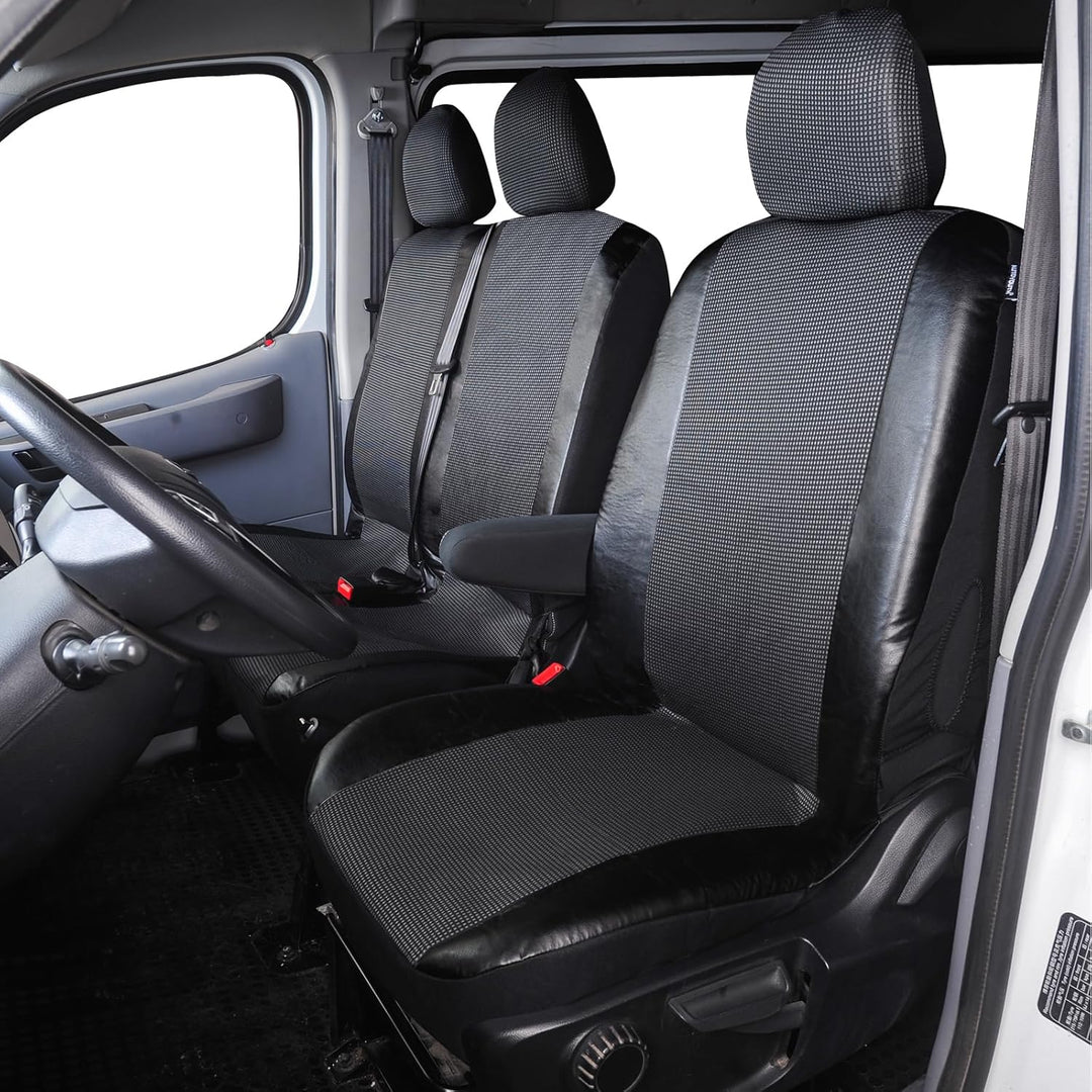 TOYOUN Sitzbezüge Auto für Transporter Vordersitze 2+1 Universal Schonbezüge Sitzschoner Auto für Fa