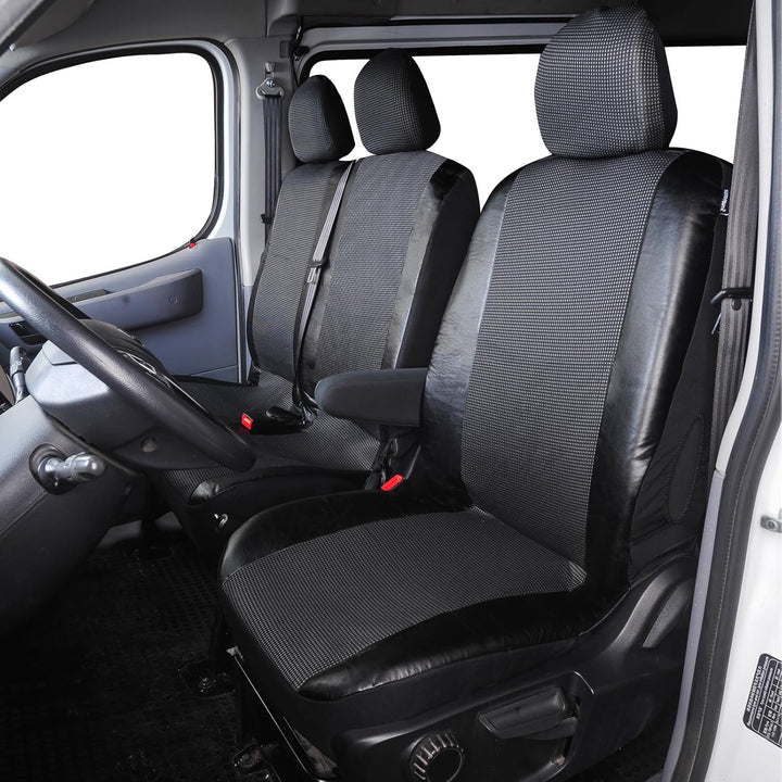 TOYOUN Sitzbezüge Auto für Transporter Vordersitze 2+1 Universal Schonbezüge Sitzschoner Auto für Fa