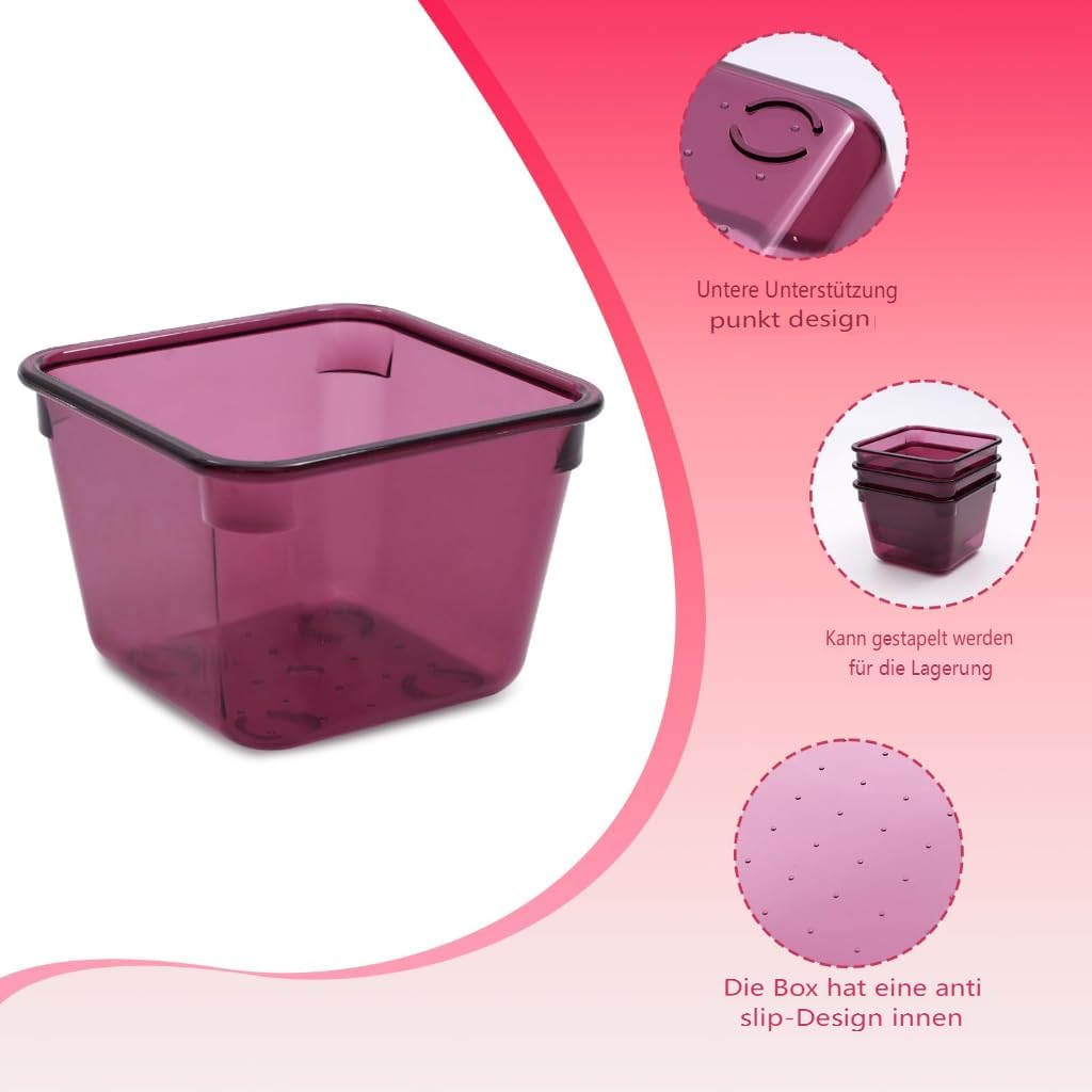 Schubladen Organizer, 25 Stück in 4 Grössen, Kunststoff, Schminktisch und Make-up Organizer, Ordnung