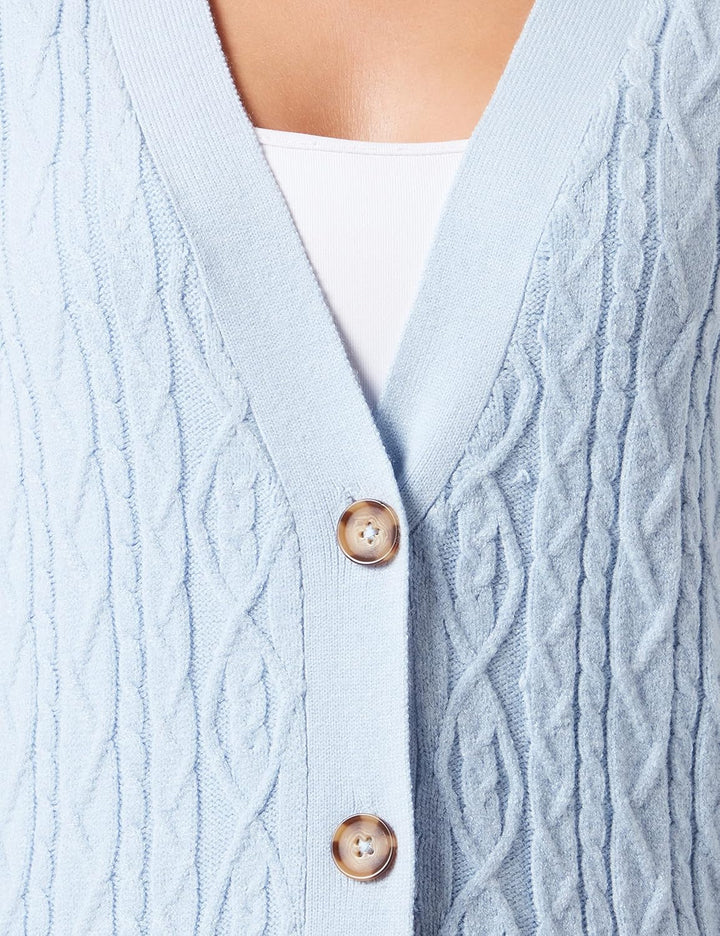 SOYACONCEPT Damen Cardigan Sweater L 6160 Cashmere Blue, L 6160 Cashmere Blue