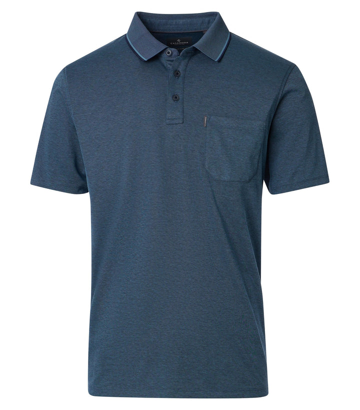 CASAMODA Polo-Shirt Uni S Türkisblau, S Türkisblau
