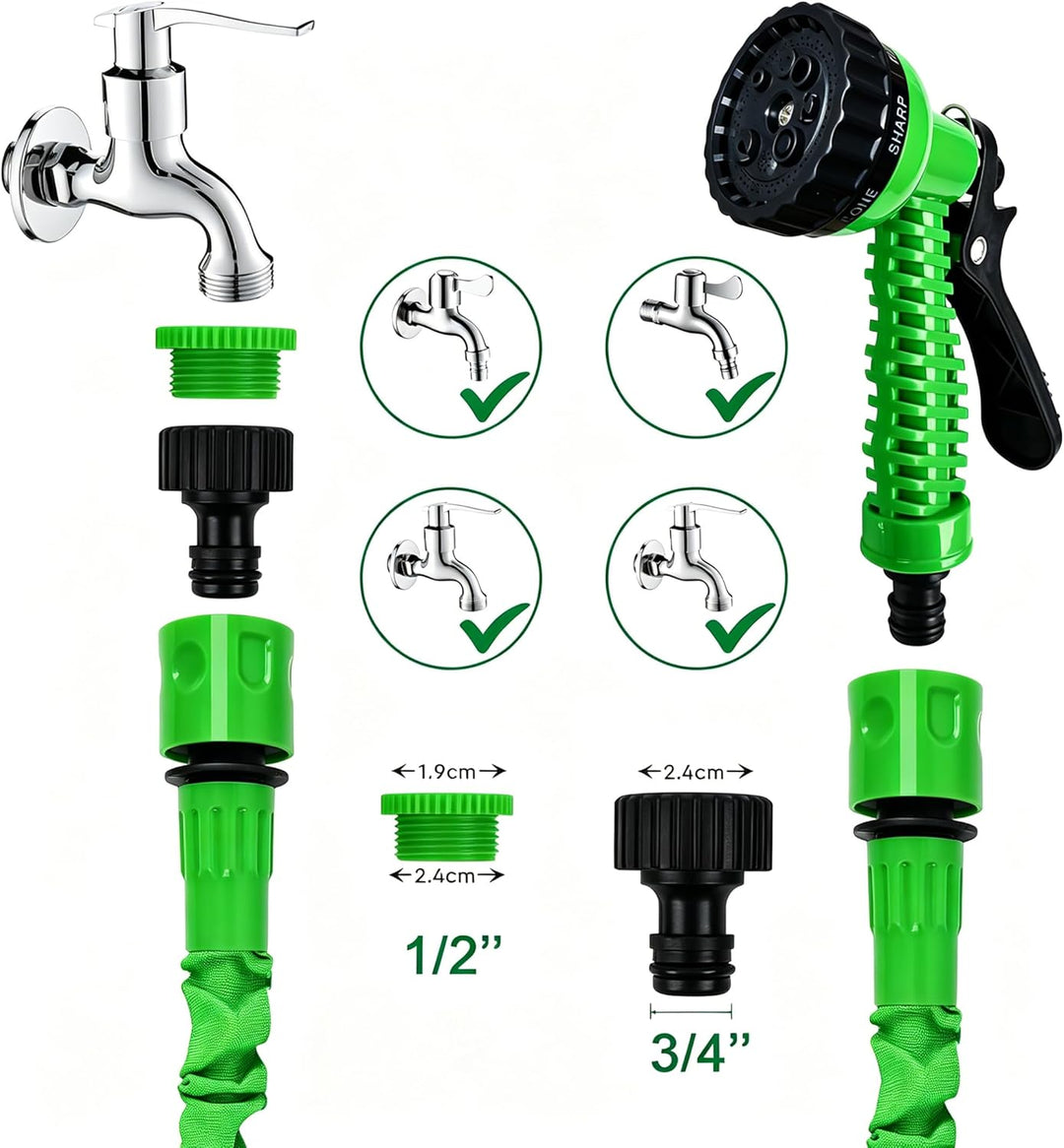 37.5m/125ft erweiterbare Gartenschlauchrohre, erweiterbarer Gartenschlauch, flexible Stretch-Wasserl