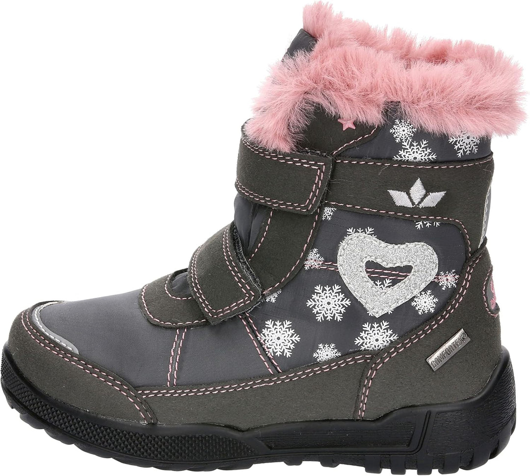 Lico Mädchen Antonia V Schneestiefel 27 EU Grau Rosa, 27 EU Grau Rosa