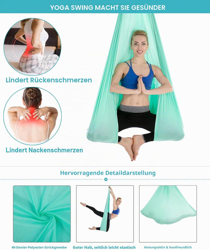 Yoga-Set für Erwachsene, Yoga-Zubehör, 500 kg Belastung, inkl. Kompletter Installationshardware Lake