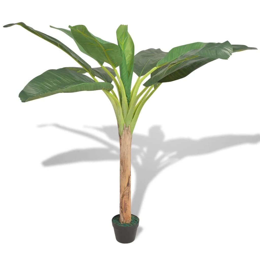 vidaXL Künstlicher Bananenbaum mit Topf Kunstpflanze Dekopflanze 150 cm Grün Bananenbaum/150 cm, Ban