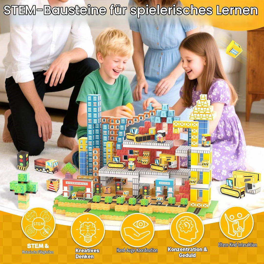150 PCS Magnetische Bausteine, Magnetisches Spielzeug Blöcke, Magnetische Bausteine Bauspielzeug, Ma