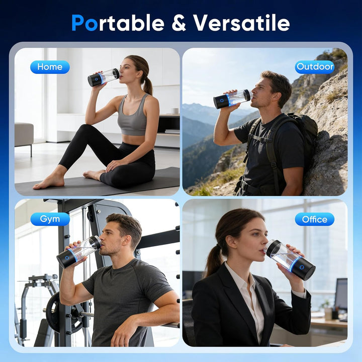 Wasserstoff Wasserflasche, 290ml Hydrogen Water Bottle mit 7200 PPB & SPE Technologie, Wasserstoffre