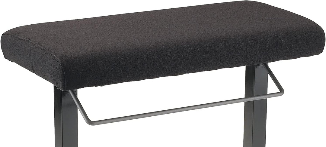 K&M 14081 Klavierbank Uplift Schwarz - Stahl, Stoff - Breiter, höhenverstellbarer Keyboard-Polstersi