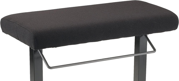 K&M 14081 Klavierbank Uplift Schwarz - Stahl, Stoff - Breiter, höhenverstellbarer Keyboard-Polstersi