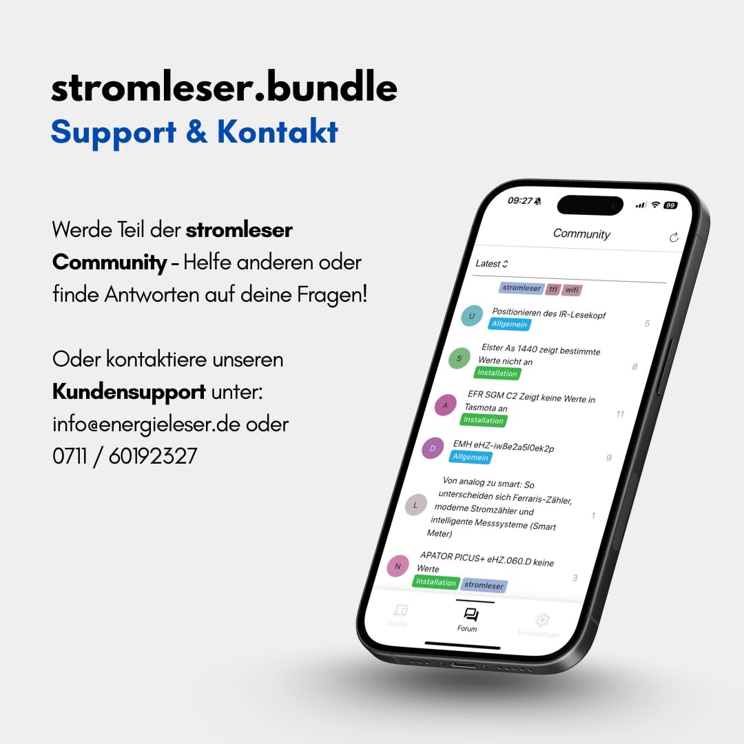 Stromleser Bundle: WIFI & TTL - IR Lesekopf: Zwei Smart Meter gleichzeitig auslesen WLAN, Mit Tasmot
