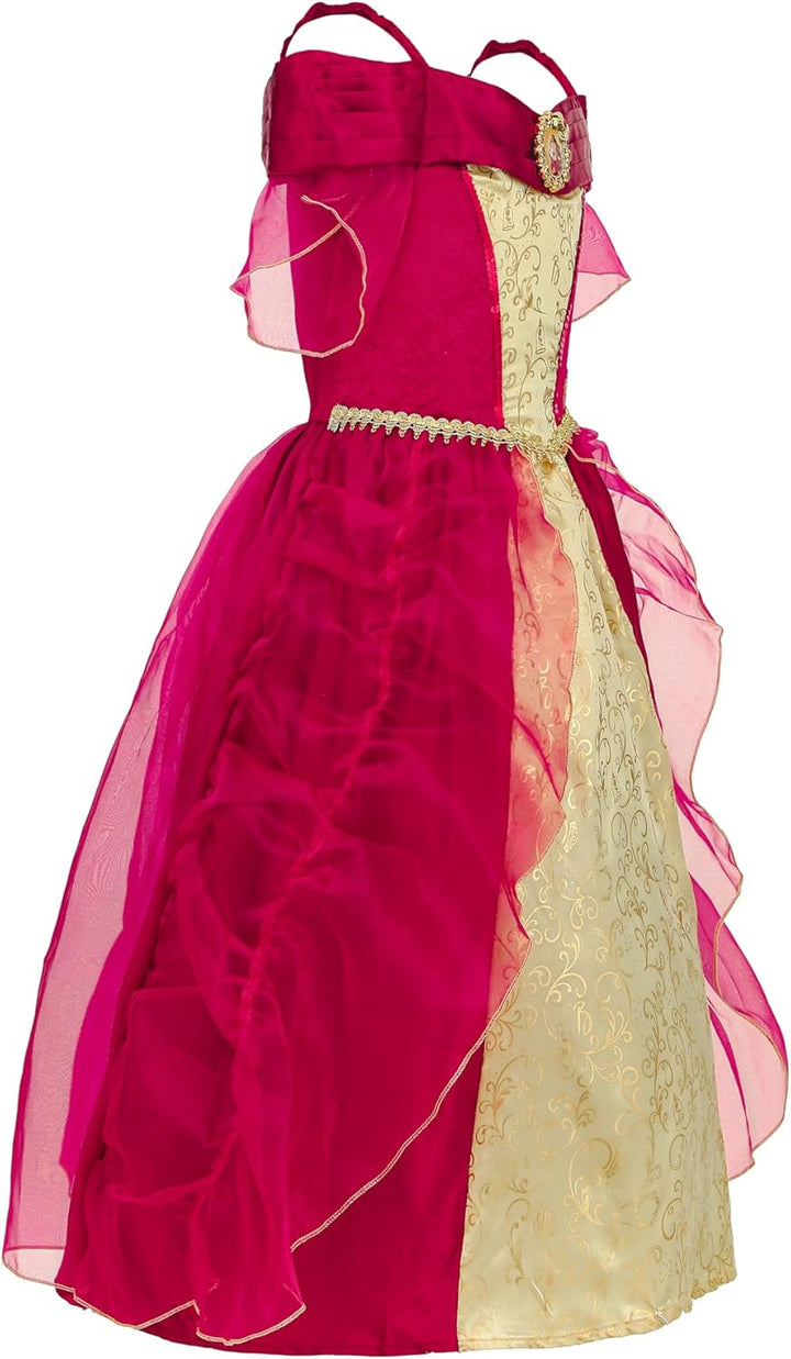 Sincere Party Mädchen Deluxe Prinzessin Fancy Kleid mit Accessoires 5T-6T/110-116 Rote Glocke mit Ti