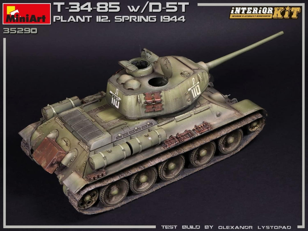 Mini Art 35290 1:35 T-34/85 w/D-5T Plant 112 Fj.44 Int. - originalgetreue Nachbildung, Modellbau, Pl