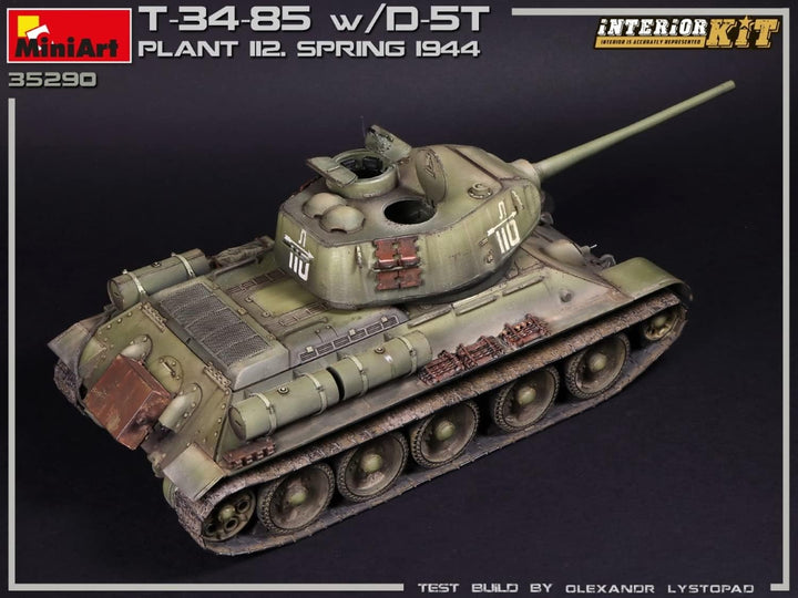 Mini Art 35290 1:35 T-34/85 w/D-5T Plant 112 Fj.44 Int. - originalgetreue Nachbildung, Modellbau, Pl