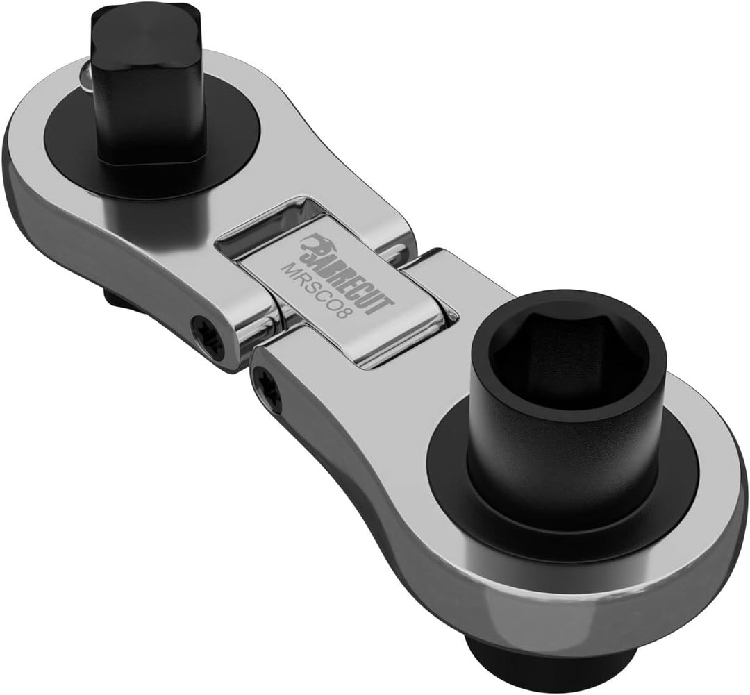 SabreCut 1 x MRSC08 Dual Drive Flex Kleinste Mini Micro Ratsche 6,3 mm Sechskant 6,3 mm Vierkantantr