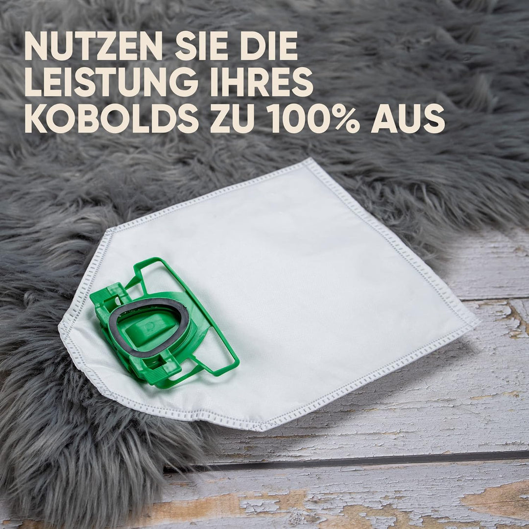6 Staubsaugerbeutel geeignet für Vorwerk Kobold VK200 FP200 Filtertüten - inklusive Motorschutzfilte