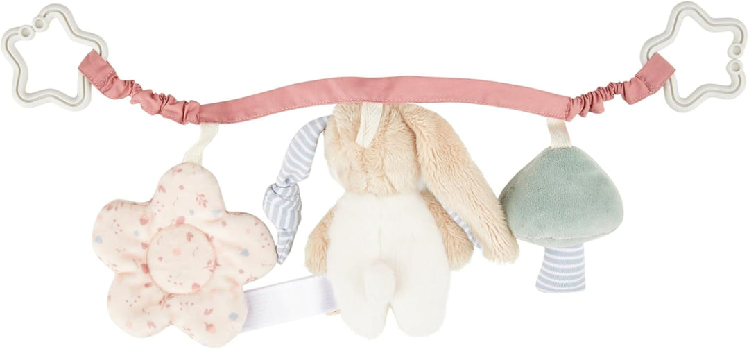 Sterntaler Kinderwagenkette Hase Hanni - Baby Spielzeug mit Rassel & Spiegel - Kinderwagen Zubehör -