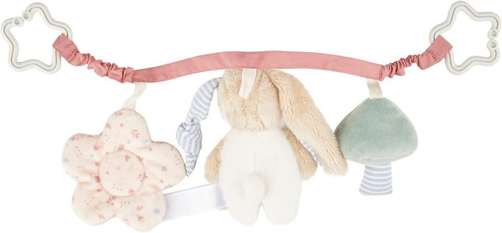 Sterntaler Kinderwagenkette Hase Hanni - Baby Spielzeug mit Rassel & Spiegel - Kinderwagen Zubehör -