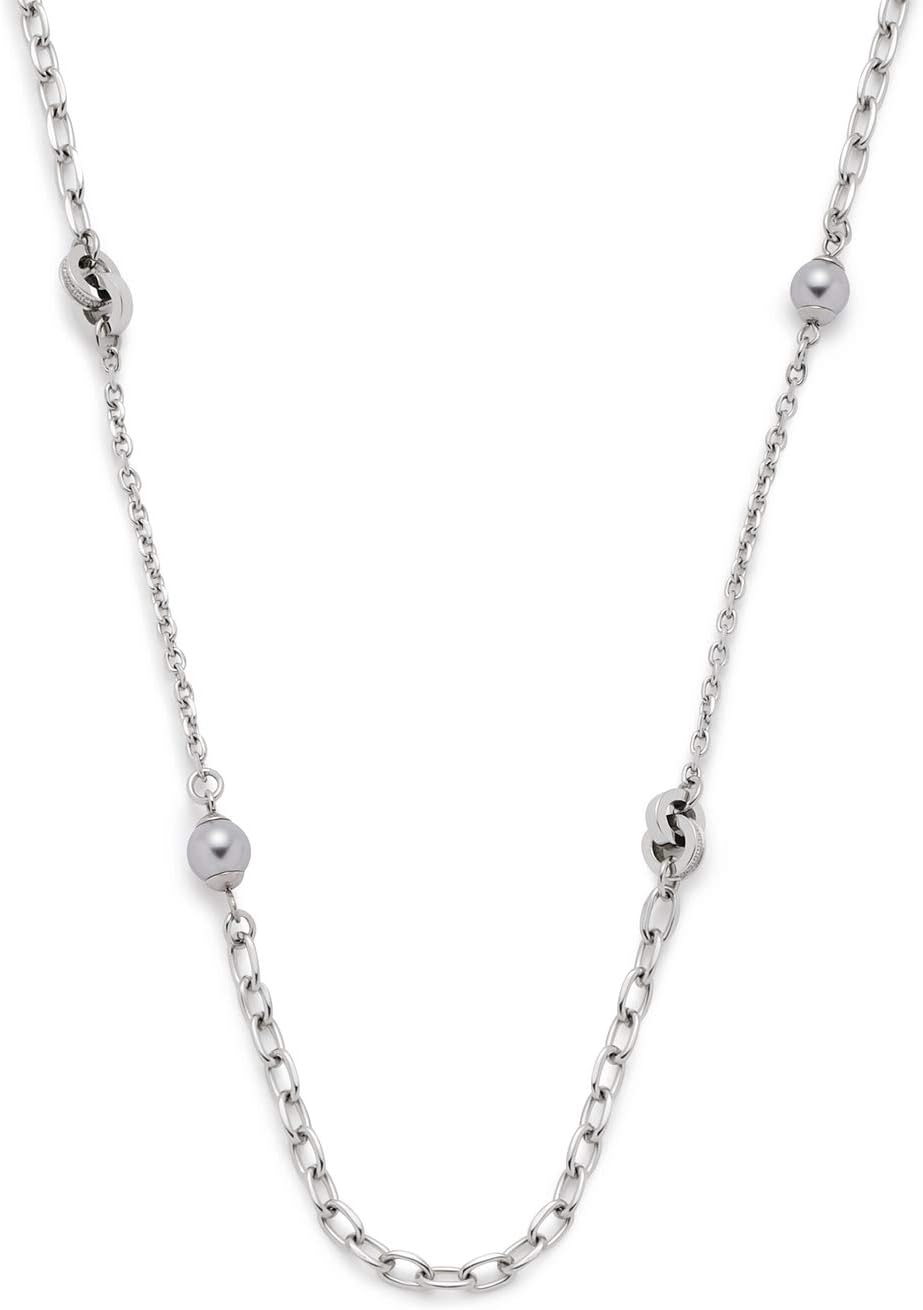 JEWELS BY LEONARDO Damen-Kette ohne Anhänger Edelstahl Glas 016978