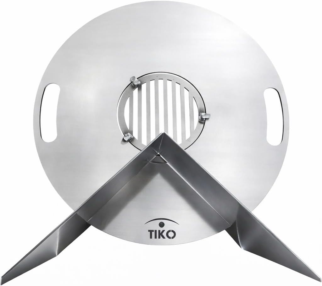 Plancha Grillplatte Ø 80 cm mit Grillrost aus 5 mm Stahl