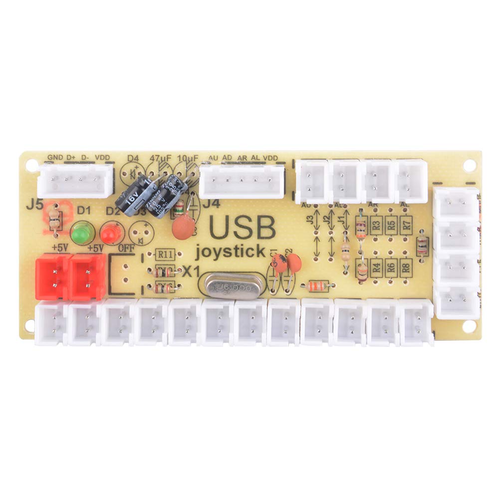 owootecc Zero Delay Arcade USB Encoder Arcade Spieler DIY Teile Kit für PC, Raspberry Pi 4/3/2/1 Mod