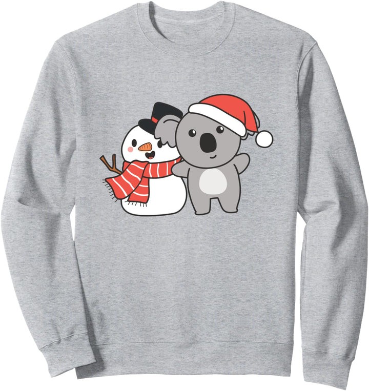 Koala mit Schneemann im Winter für Weihnachten Sweatshirt