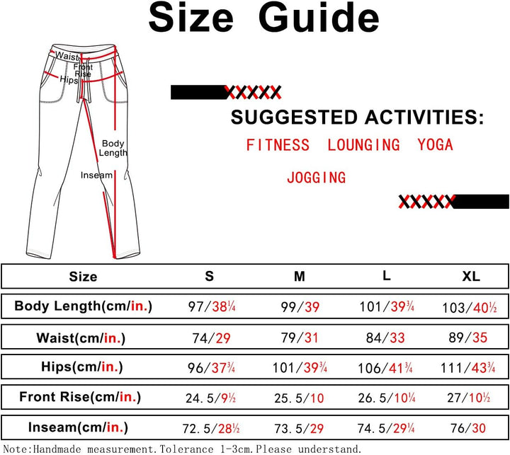 icyzone Damen Jogginghose Sweathose Lang Sporthose Freizeithose geradem Bein Hose mit Tunnelzug M Gr