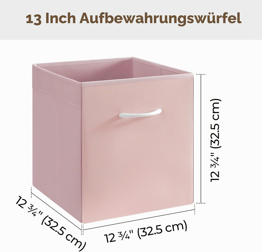 StorageWorks Aufbewahrungswürfel, Aufbewahrungsboxen mit Griff, Würfel Aufbewahrungskorb für Regale,