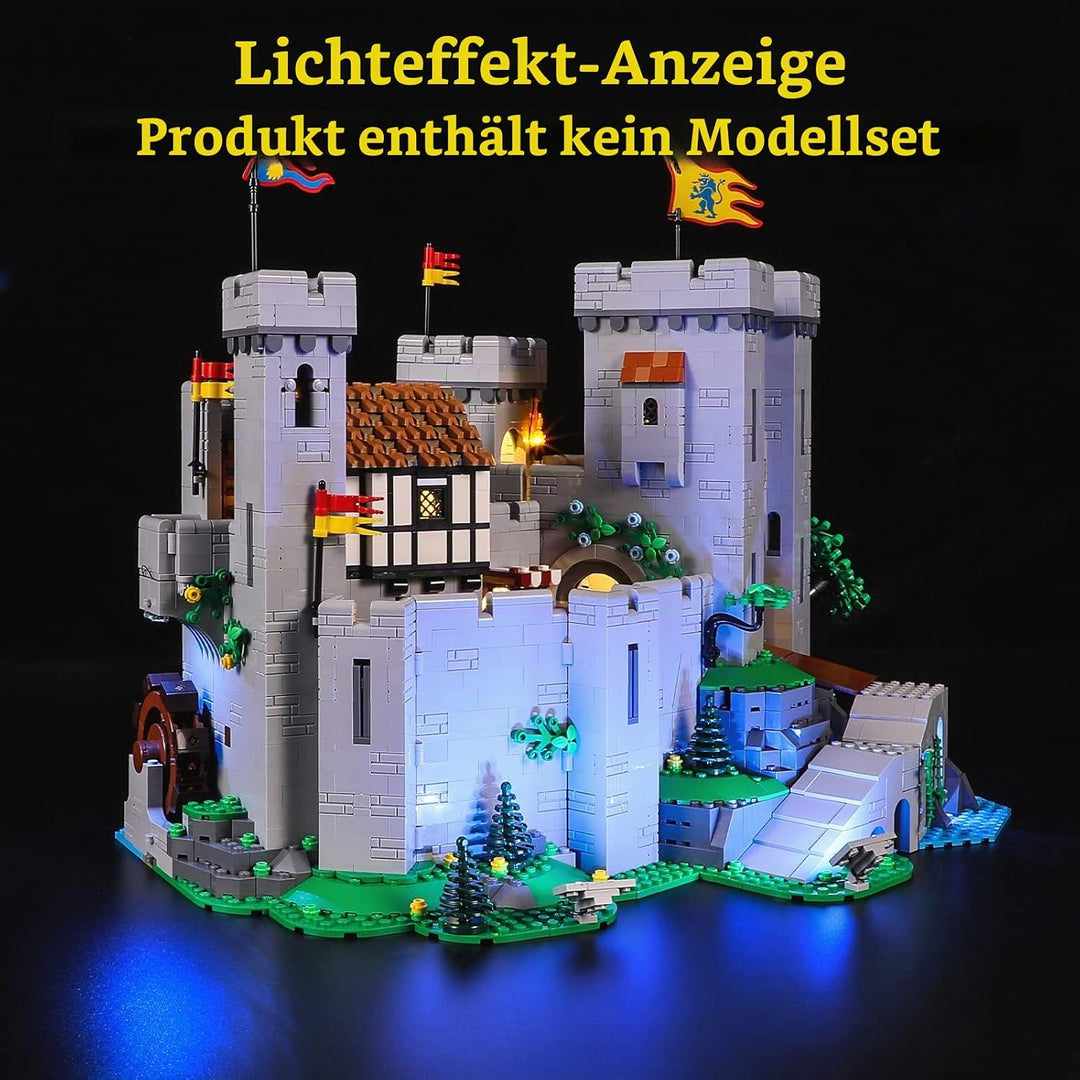 GEAMENT LED Licht-Set Kompatibel mit Lego Burg der Löwenritter (Lion Knight&