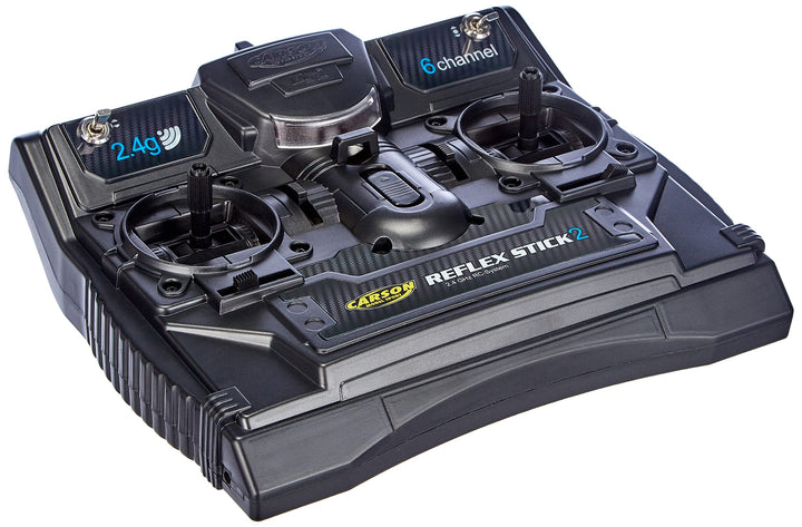 Carson 500501006 FS Reflex Stick II 2.4 GHz – 6-Kanal-Fernsteueranlage, Fernbedienung mit Empfänger