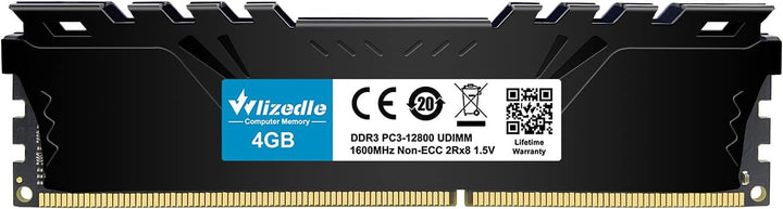 DDR3 Desktop Memory RAM 4GB 1600MHz CL11 UDIMM, PC Arbeitsspeicher PC3-12800 240-Pin 1,5V Non-ECC 2R