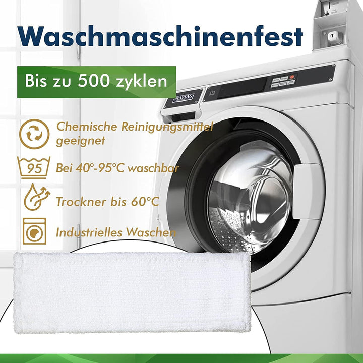 Okaei 5 Stück Wischmopp Bezug (40 cm) - Premium Bodenwischer-Wischbezug aus 100% Microfaser - Wische