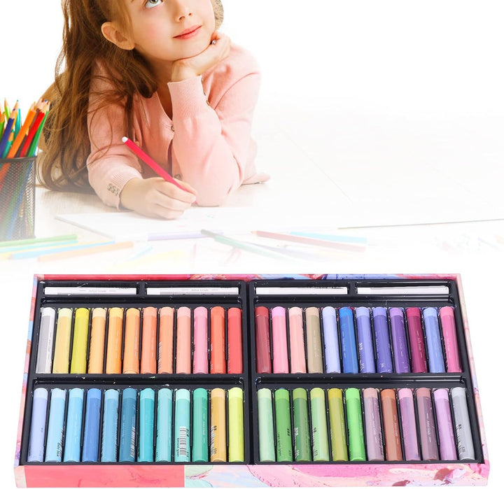 Qcwwy Öl-Pastell-Set, 52 Stück Super Weiches Öl-Pastell-Set Gemischtes Öl-Pigment-Wachs-Pastell-Kuns