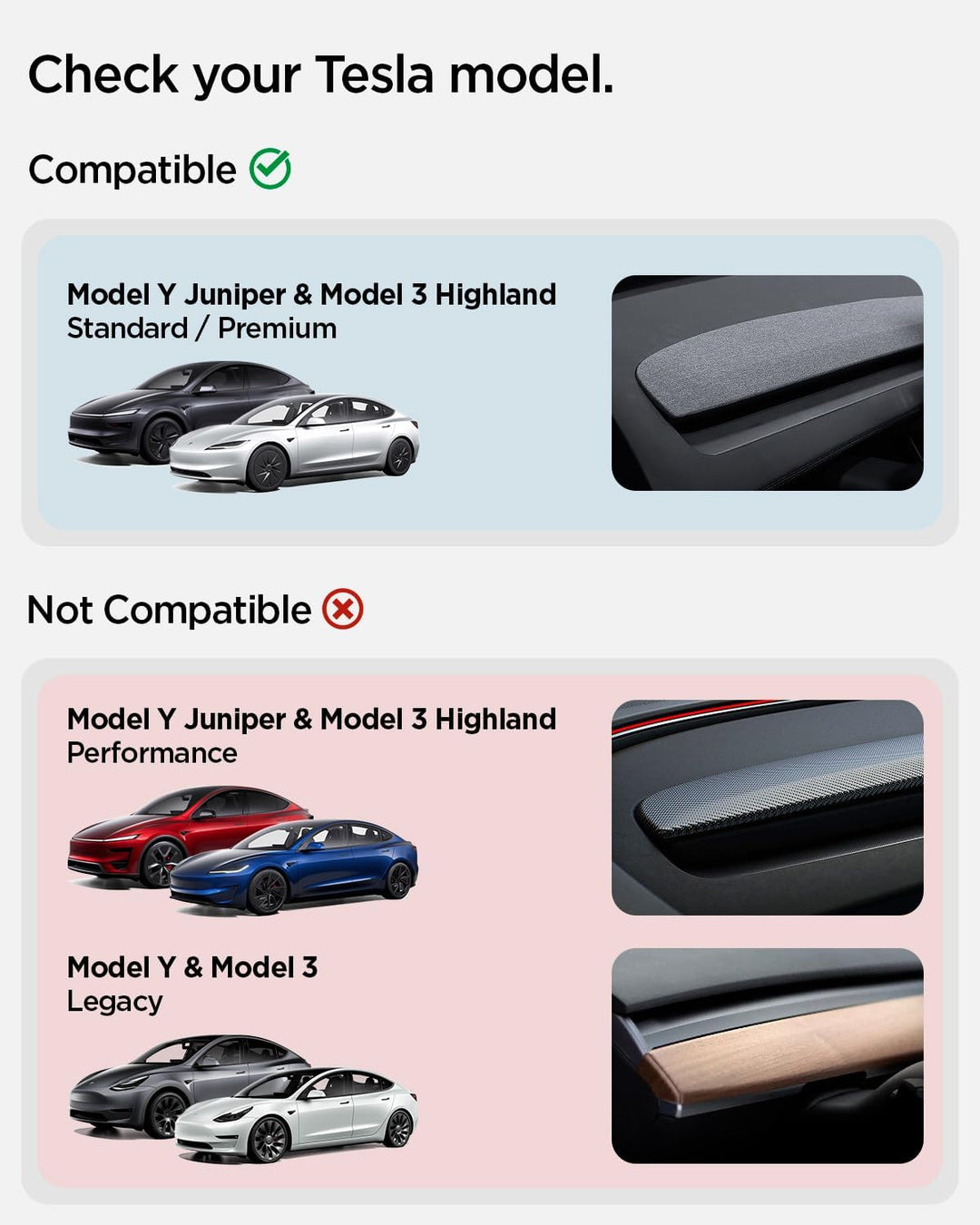 Spigen Tesla Model Y Juniper 2025~ & Model 3 Highland 2024~ (Nur Standard & Premium) Handyhalterung
