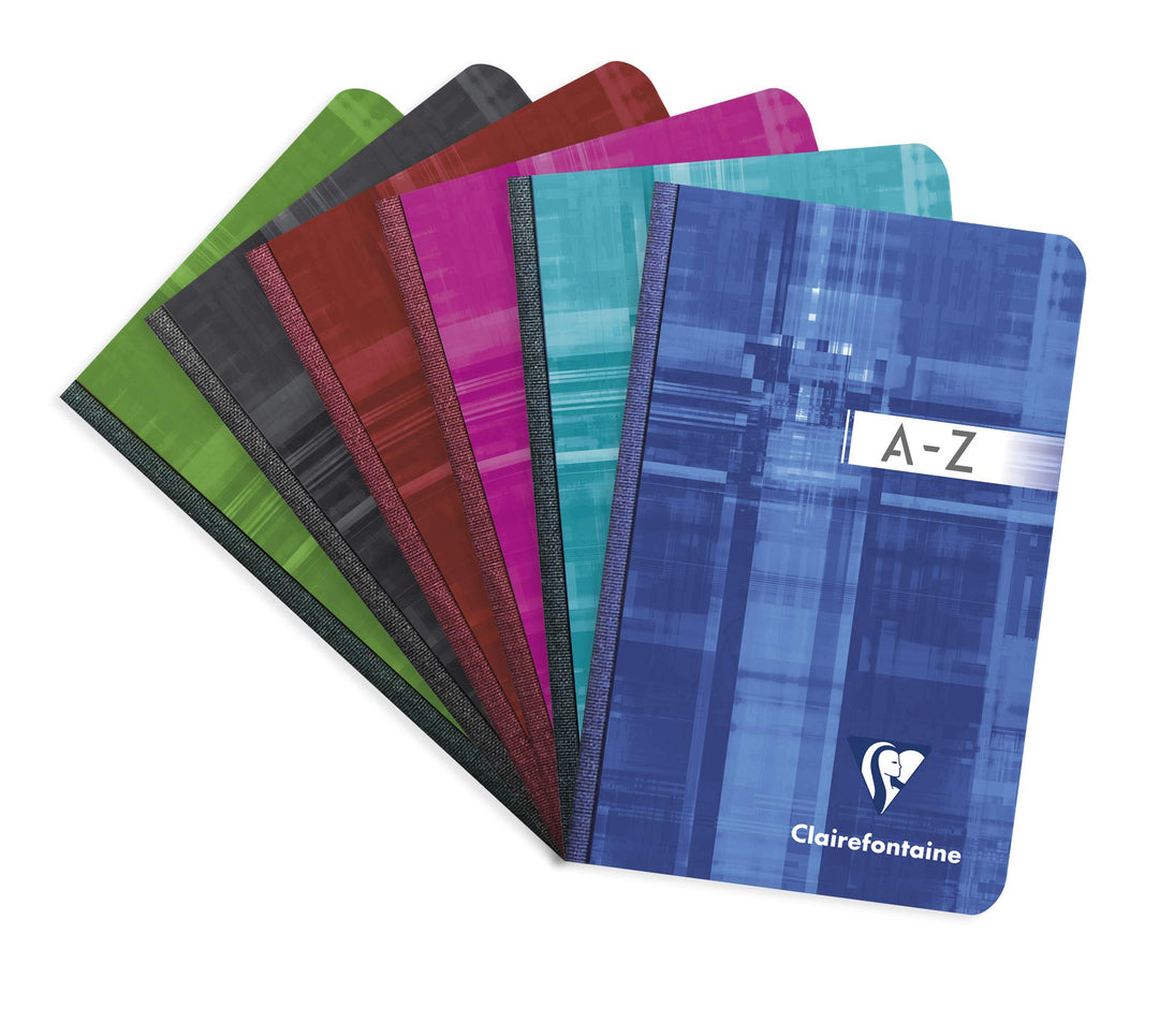 Clairefontaine 9599C - Packung mit 5 Kladden/Adressbuch 9x14cm mit Softcover, 96 Blatt kariert 90g,