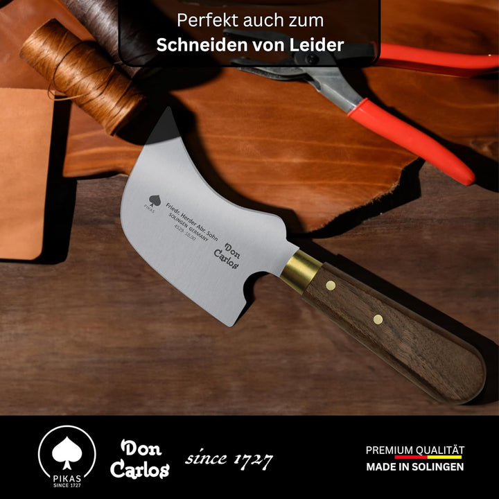DON CARLOS Viertelmondmesser/Quarter Moon Knife, Professionelles Fenstermesser, Bodenlegermesser, Sa