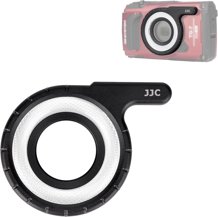 JJC Makro LED Lichtleitring für Olympus Tough TG-7 TG-6 TG-5 TG-4 TG-3 TG-2 TG-1 TG7 TG6 TG5 Kameras