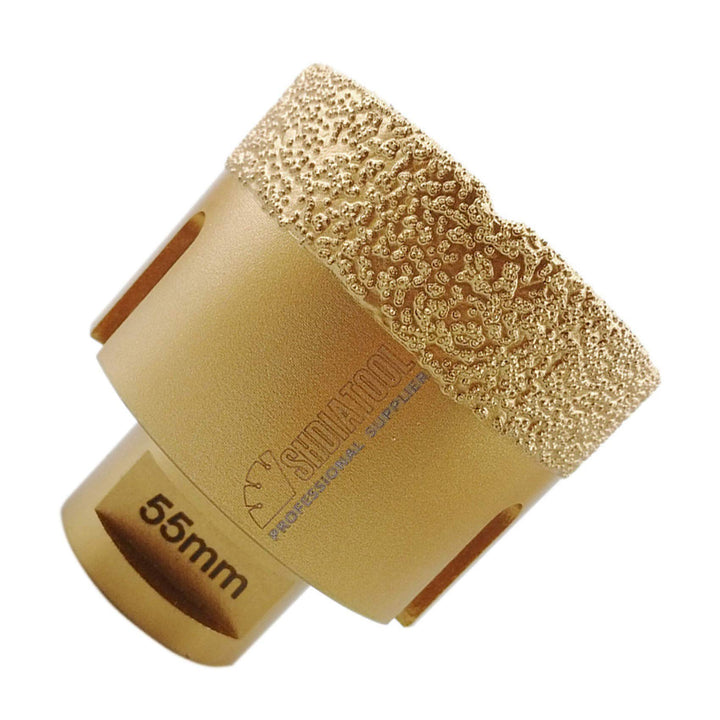 SHDIATOOL 1PK Golden Dry Diamond Drill Core Bit Vacuum Brazed Drilling Porcelain Tile Granite Marble
