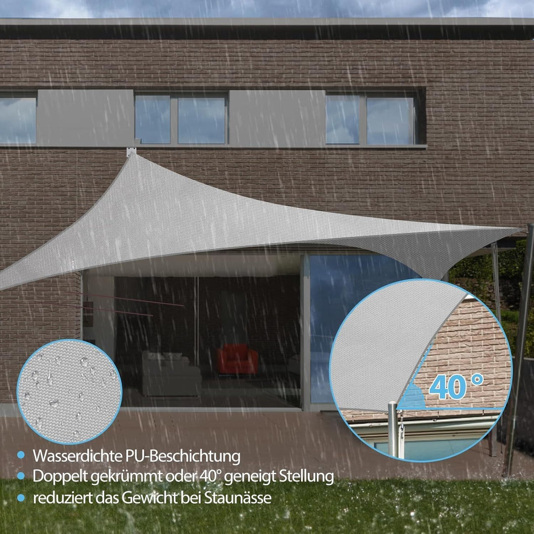Sonnensegel Wasserdicht &amp; UV-Schutz, Verdickter 420D Oxford-Stoff – Perfekter schattiger Rückzugsort