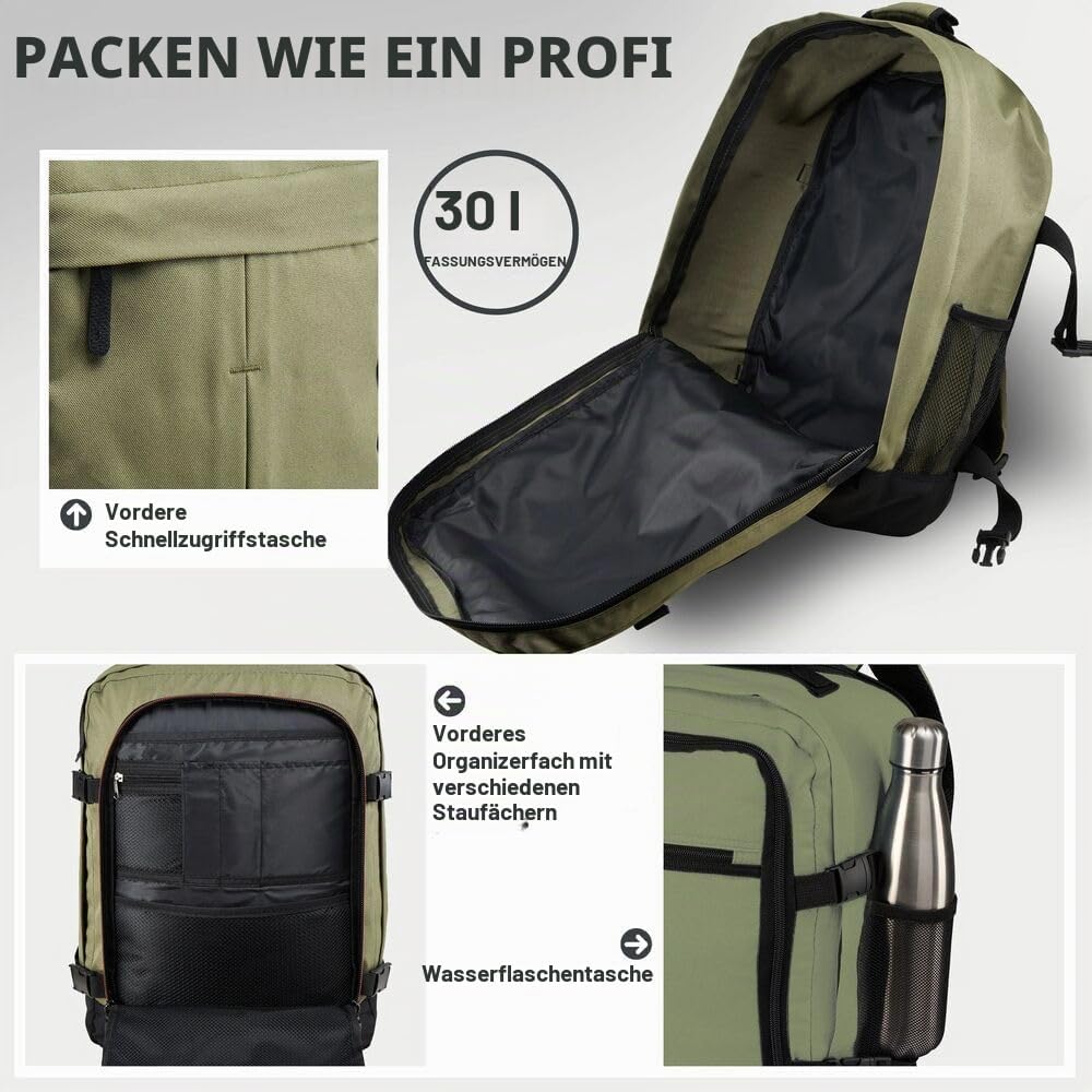 Cabin Max Metz Handgepäck Rucksack 45x36x20, Reiserucksack, Rucksack Flugzeug, Travel Backpack für C