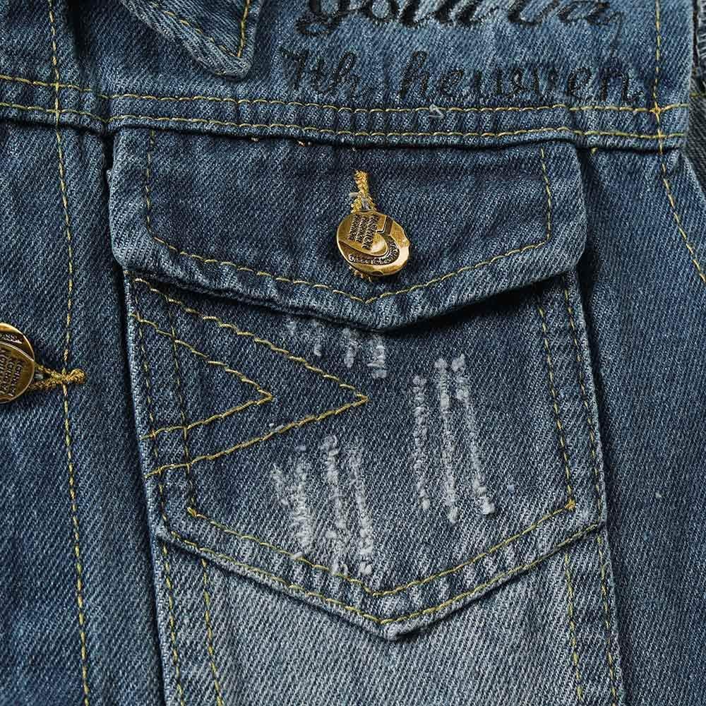 YOUTHUP Weste Herren Denim Weste Casual Zerrissen Jeansweste Outdoor Vintage Freizeitweste Ärmellose