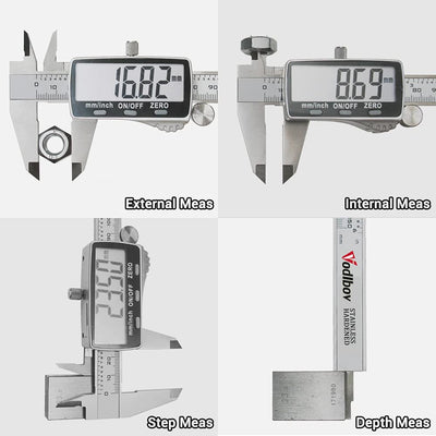 Digitaler Messschieber Schieblehre,Vodlbov 150mm/6 Zoll Hochpräzise Edelstahl schiebelehren digital