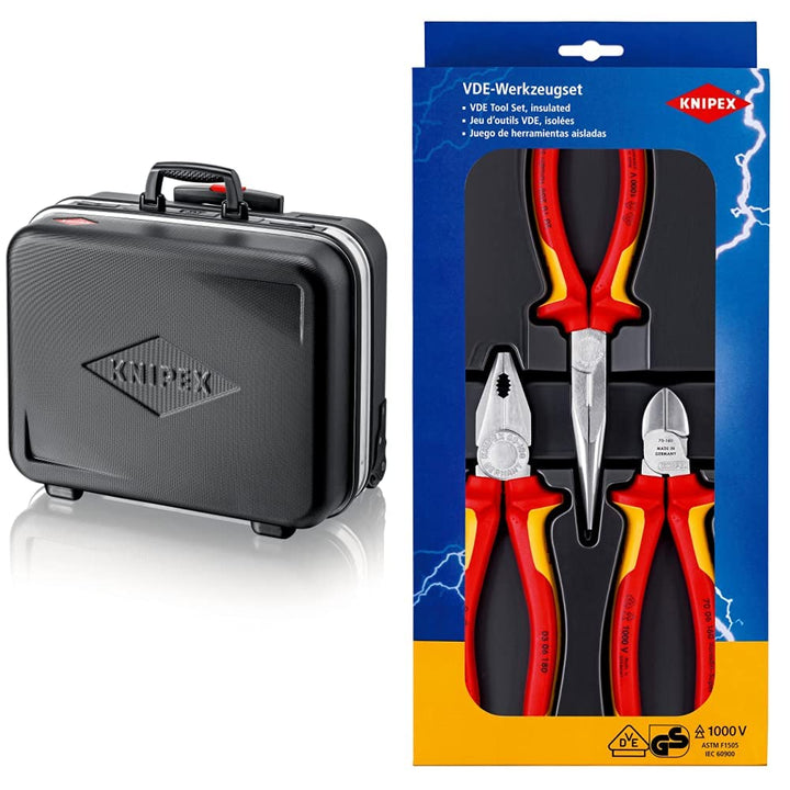 KNIPEX 00 21 06 LE Werkzeugkoffer "BIG Basic Move" Werkzeug-Trolley | Rollkoffer leer & Elektro-Pake