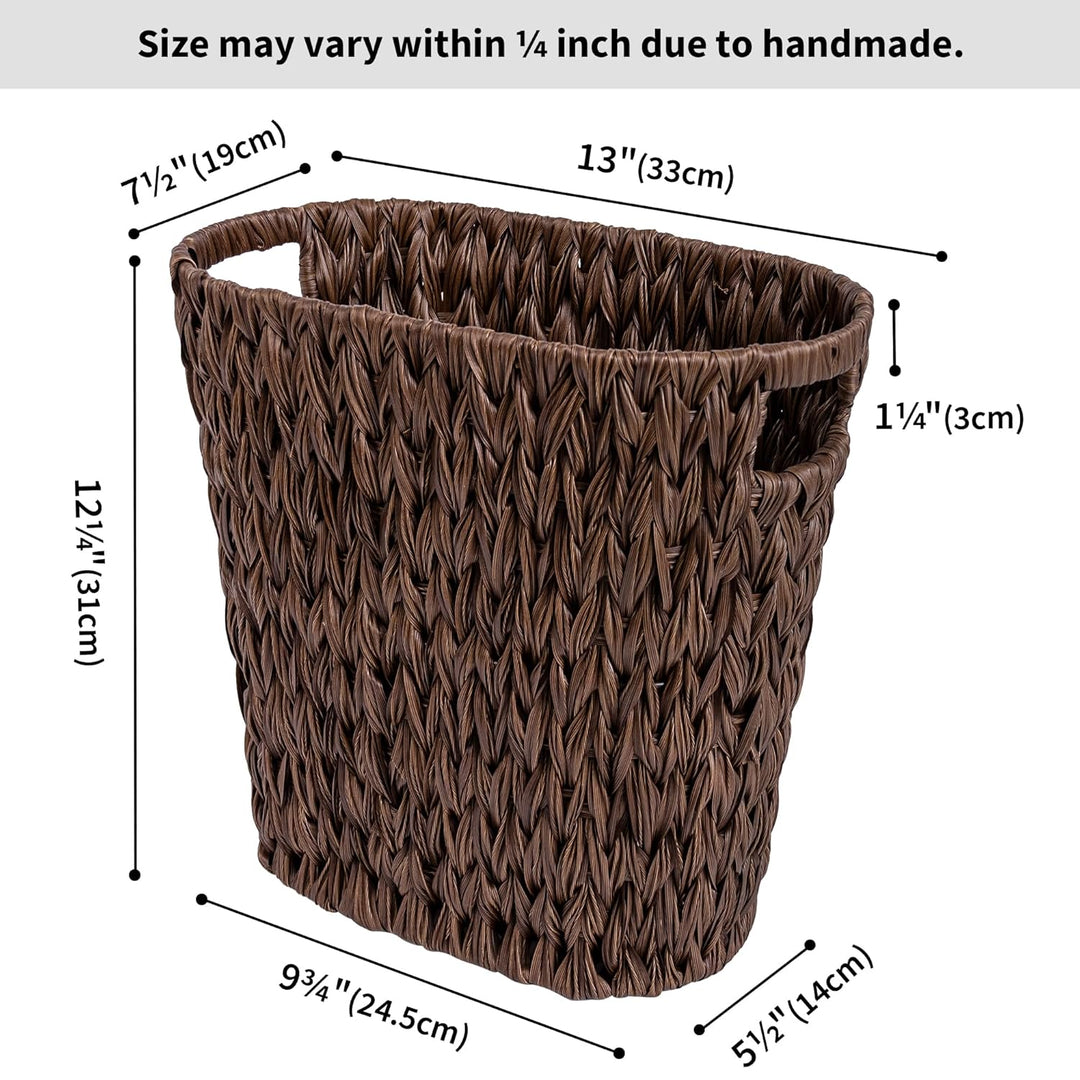 GRANNY SAYS Papierkorb Aufbewahrung geflochten, Mülleimer aus Kunststoffgeflecht, Abfalleimer für De