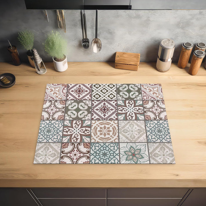 KitchenYeah© Herdabdeckplatte Einteilig Ceranfeld Abdeckplatte für | 65x52 cm - Induktionsschutz Cer