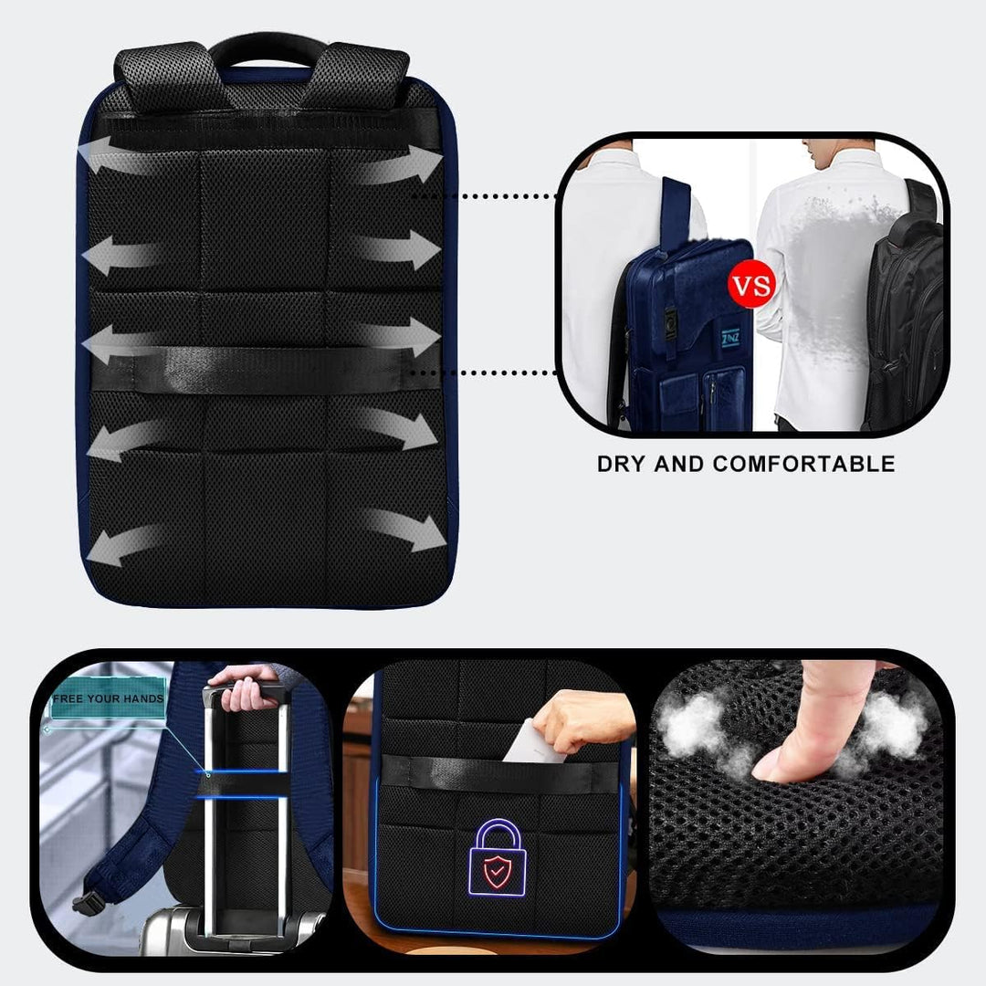 ZINZ 13 14 15 16 Zoll Schlank und Erweiterbar Laptop Rucksack Wasserdicht Notebook Tasche für Männer