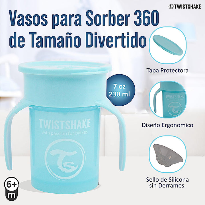 Twistshake Trinkbecher-Set - 3-teilig | 2x Becher 360-1x Minibecher | Auslaufsicherer Kinderbecher |