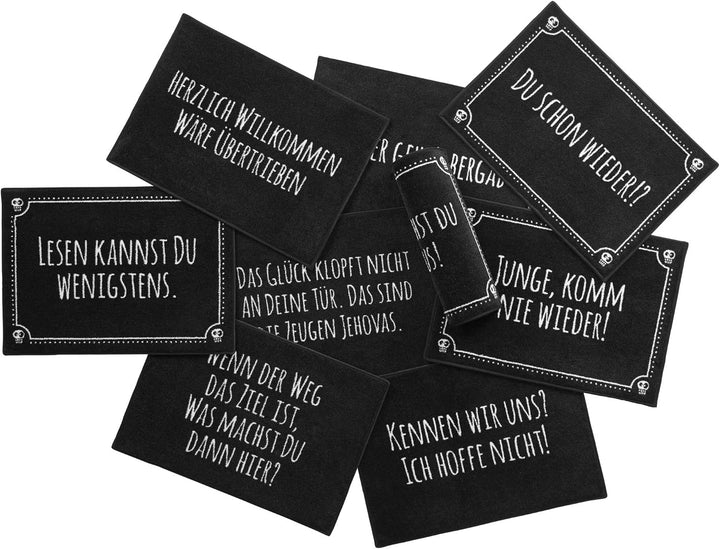 Pechkeks Fussmatte mit Spruch „Kennen wir Uns. “ (Grösse 70x50cm rutschfest, waschbar, schwarz), 320