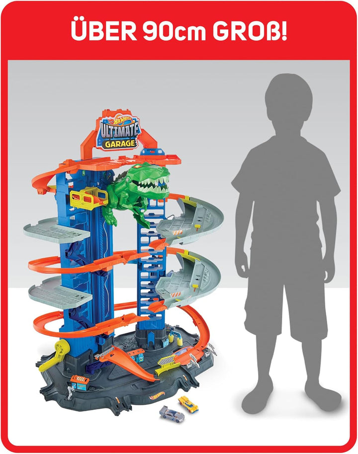 Hot Wheels City Robo T-Rex Ultimate Garage Multi-level multi-play mode Stores 100 plus 1:64 scale ca